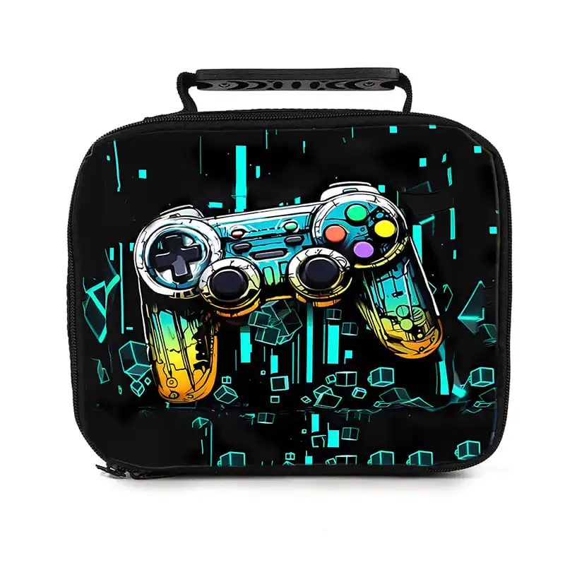 حار أذرع التحكم في ألعاب الفيديو الكتابة على الجدران يده حقيبة التبريد حقيبة الغداء لصبي والفتيات أفضل الهدايا ثلاثية الأبعاد الكرتون المدرسة بينتو للأطفال