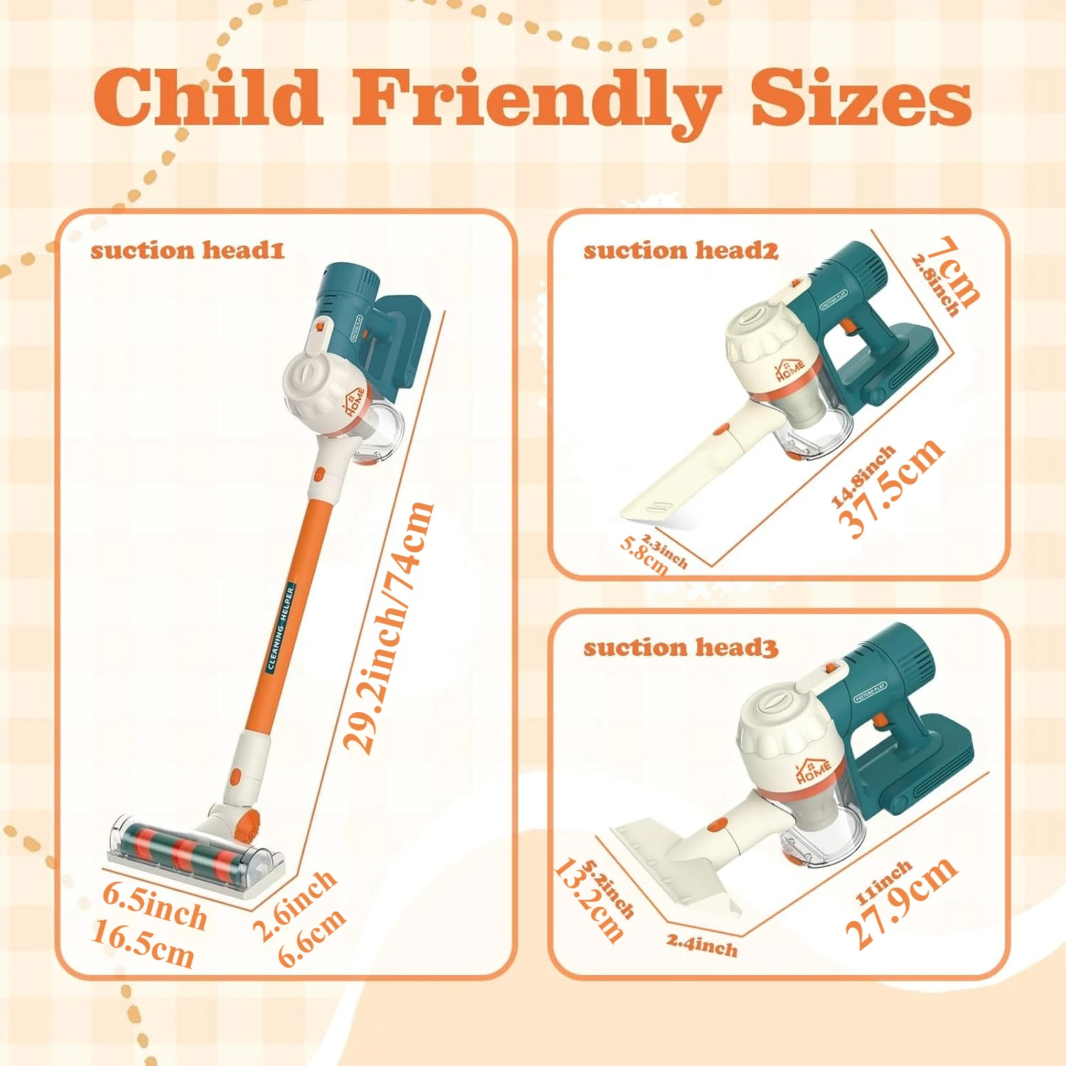 Set di giocattoli per aspirapolvere per bambini 3 in 1 Set di giocattoli per aspirapolvere senza fili con suoni leggeri Fai finta di giocare a casa che mantiene il giocattolo per i più piccoli