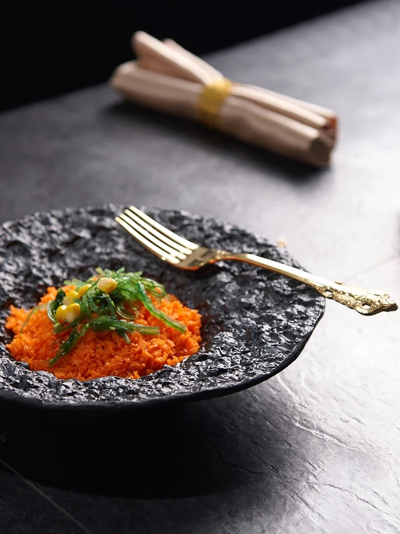 High-grade Western Food Plate Creative Ceramic Pasta Plate Salad Plate Artistic Conception Tableware Soup Plate Restaurant Plate view 2