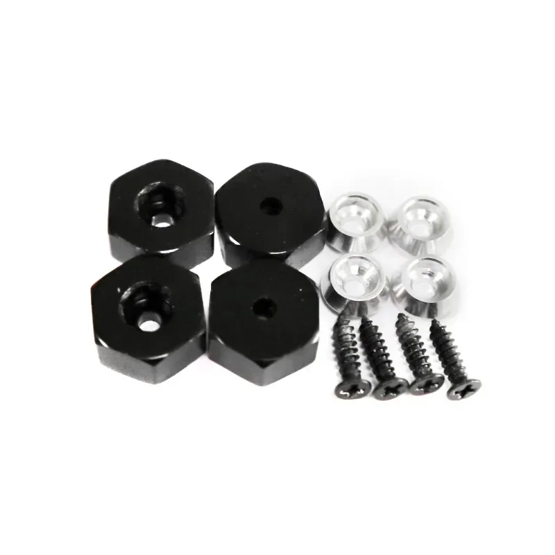 Adaptateur hexagonal de moyeu de roue de combinateur en métal, pièces de mise à niveau de voiture RC, WPL D12, C24, C34, B24, B36, MN, D90, D99, 5mm à 12mm, 4 pièces