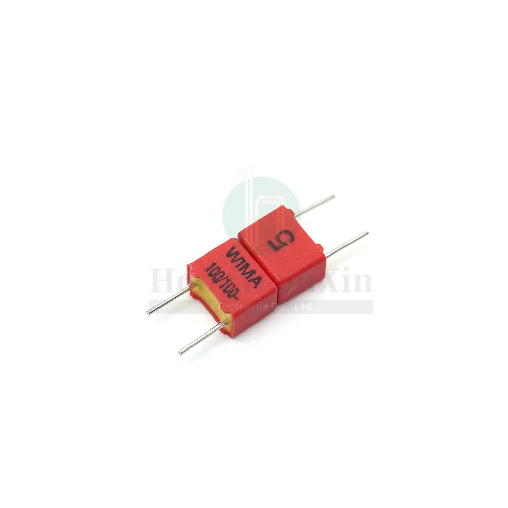 Capacitor 10PCS/Weimar WIMA 101 100V 0.0001UF 100V 100PF FKP2 Distância do pé 5mm