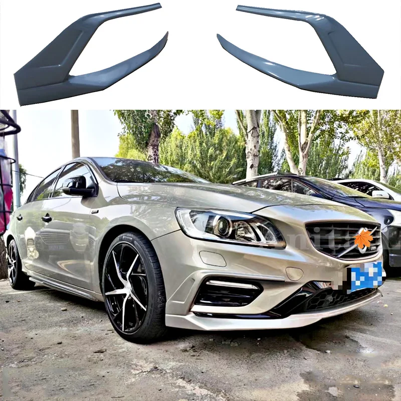 HEICO Style High Quality ABS Material Bumper Front Lip Splitter Diffuser Lip Spoiler Body Kit For Volvo S60 R DESIGN 2014 - 2018