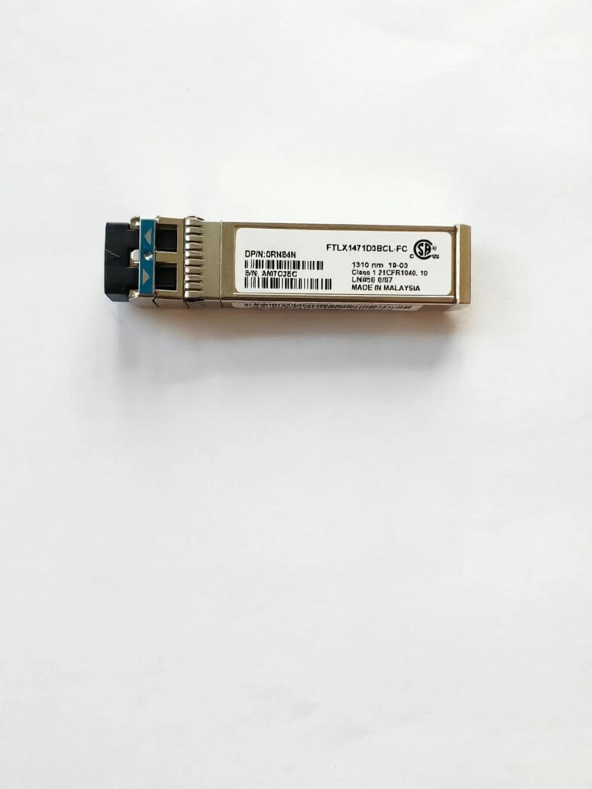 

1PCS Del/Sfp 10g 10KM/0RN84N/FTLX1471D3BCL-FC/LR 10gb 10KM Sfp 1310nm Switch Module/Fiber Channel Switch
