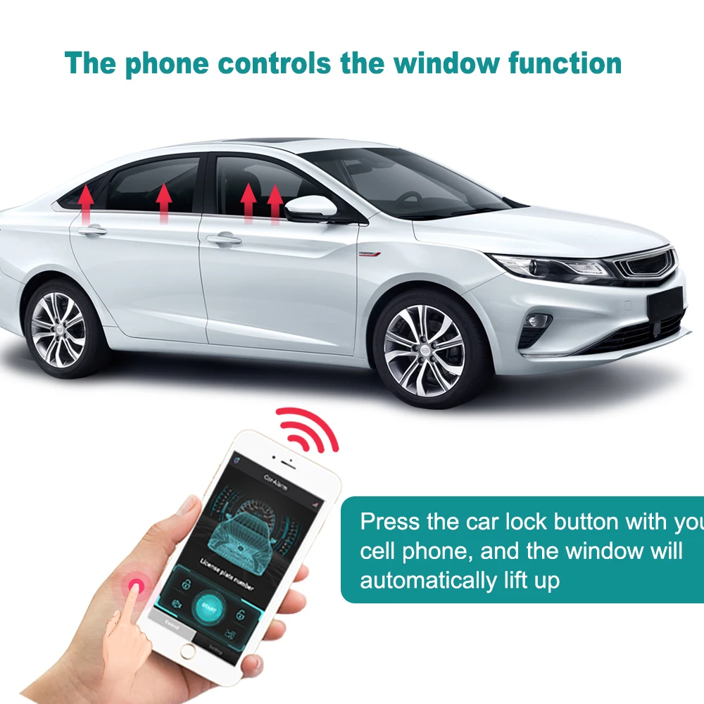 Universal Smart phone sensor control car (Use APP) approaches the car to unlock, leaves the lock and outputs