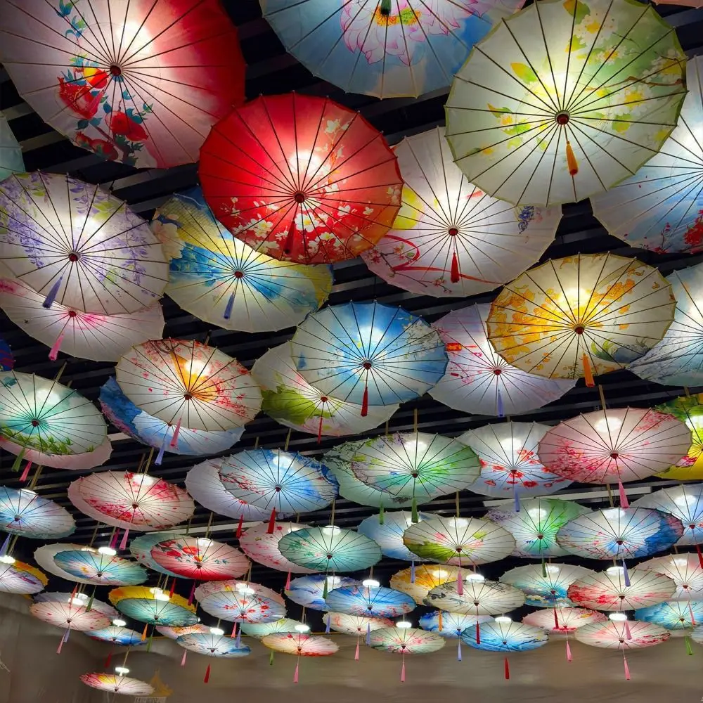 

Chinese Antique Style Oiled Paper Umbrella 70cm 10 Colors Women Decorative Umbrella Decorate Umbrella Dance Performance