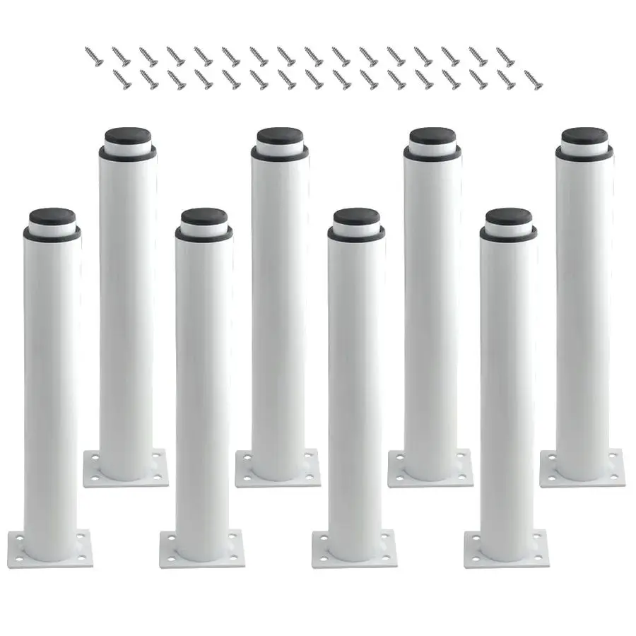 Metal Adjustable Furniture Legs 1016.5 Inch Cabinet Foot Legs Heavy Duty Bed Center Frame Slat Support Leg with 16 Screw for Tab