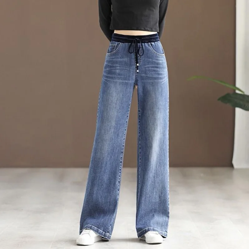 Jeans Baggy for Women High Waist Korean Streetwear Women's Pants Free Shipping Woman Y2k Fashion 2023 Trend Mom Winter Clothes