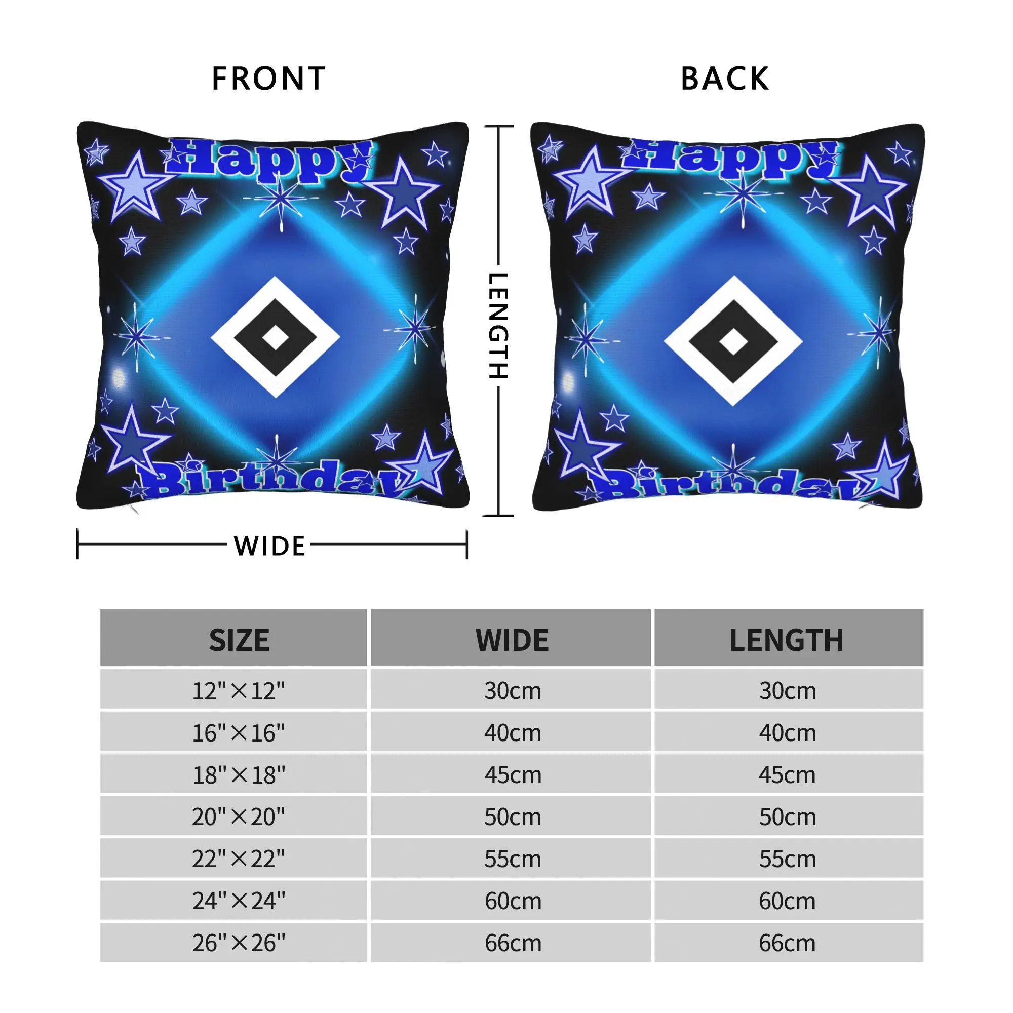 Pillow Cover HSV German Soccer Club Hamburgers SV Vintage Pillow Case For Couch Sofa Bedroom Pillowcases