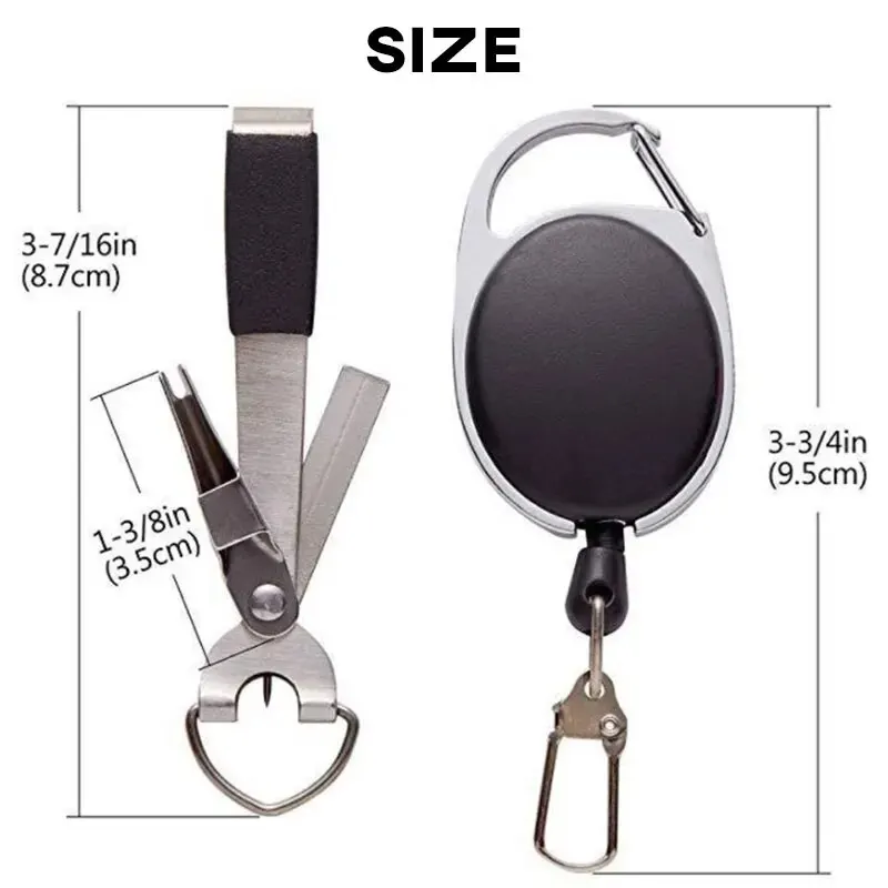 1set Compact Practical Outdoor Fishing Gear Multi-functional Fish Clippers Fishing Line Scissors Fishing Quick Knot Tying Tool F