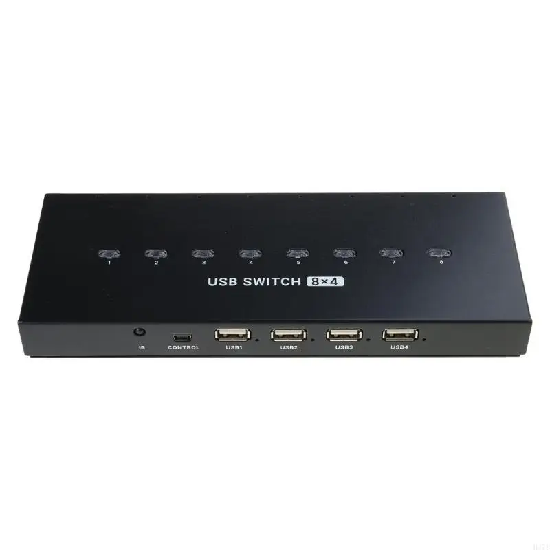 جهاز مشاركة الطباعة اليدوي H37B USB ثمانية أجهزة كمبيوتر تشارك 4 USB 8 في 4 Out Switching