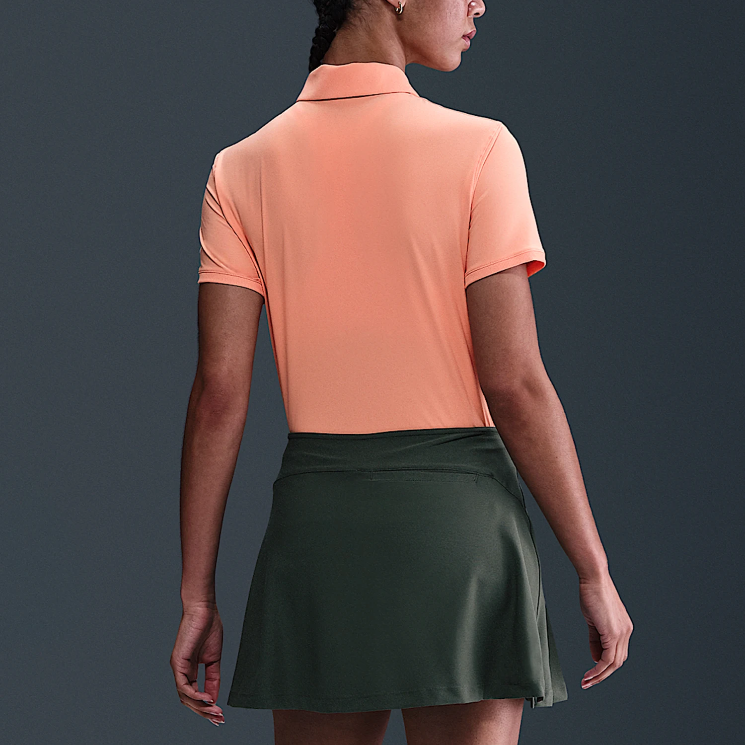 Nike genuine Dri FIT women's flip collar casual breathable sports polo shirt FQ1575-844