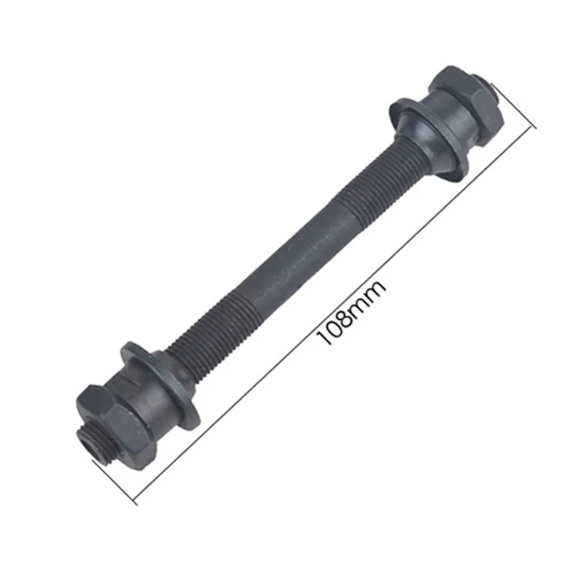 Bike Rear Hub Installation 108mm Axle 108mm Bike Axle 9.5mm Outer Diameter Thread Conical Shape For Loose Bead Drum