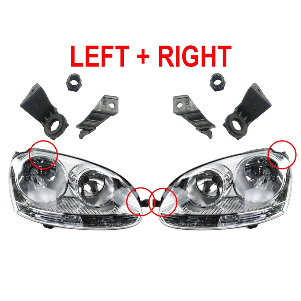 ​ Dla GOLF MK5 MK3 Zestaw naprawczy wspornika reflektora prawego i lewego
