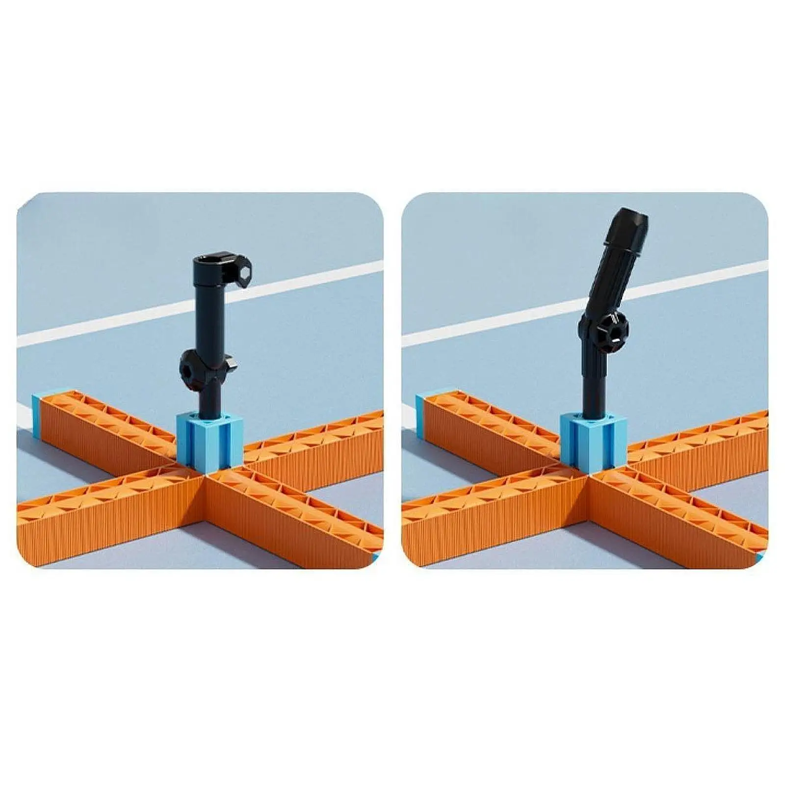 Badminton Training Device Telescopic Pole Quick Setup Accuracy Footwork Timing Aid for Home Court