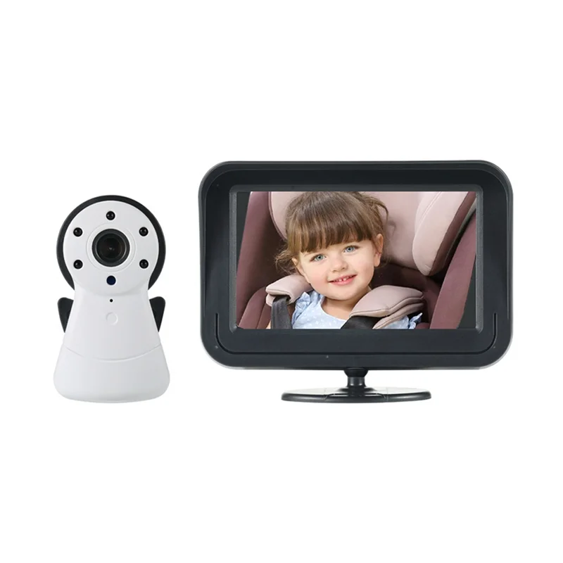 

B34B-Night Vision 4.3 Inch Car Baby Monitor With Audio Talk And Temperature Sensing For Secure Monitoring