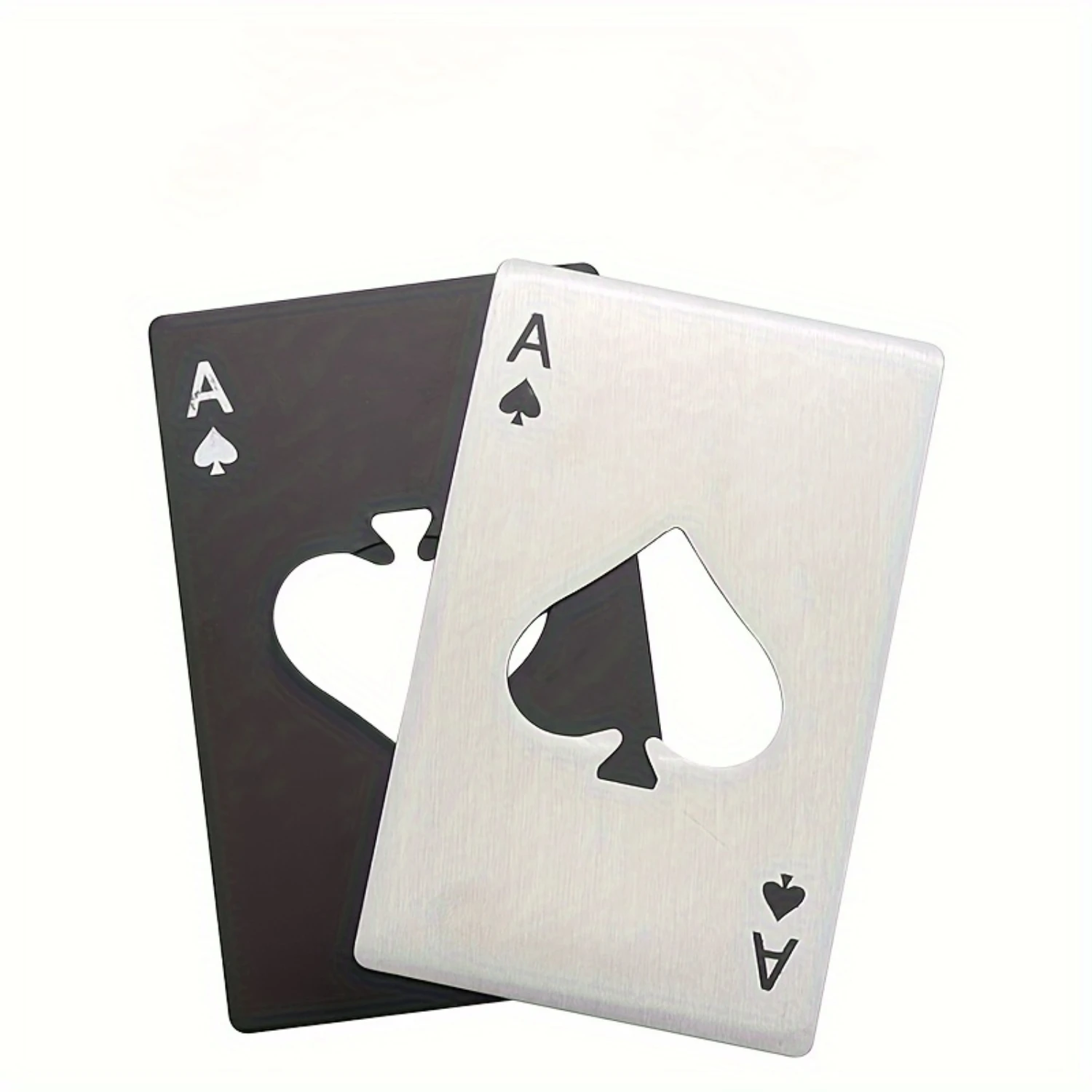 

10-Pack Stainless Steel Poker Card Bottle Openers - Portable Metal Beer Lifters For Wallet, Perfect For Weddings & Birthdays