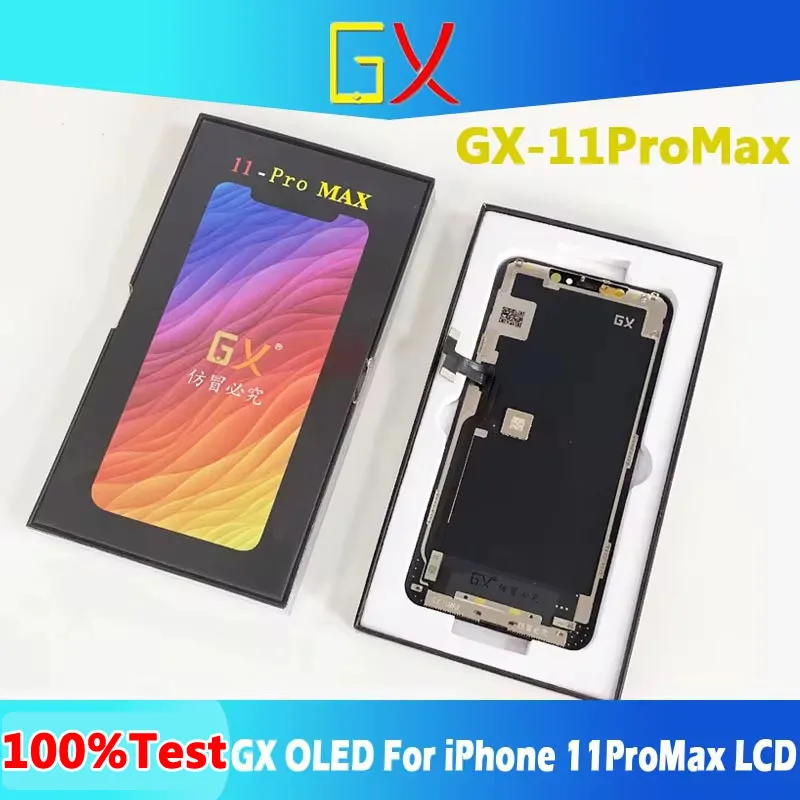 GX Display OLED For iPhone 11Pro Max LCD Display Touch Screen Digitizer Assembly Tested No Dead Pixel Replacement LCD True tone