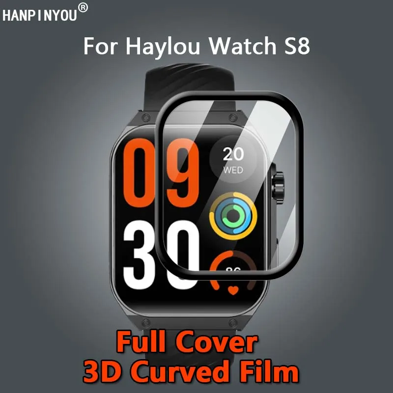 For Haylou Watch S8 SmartWatch Ultra Clear Full Cover 3D Curved Plating Soft PMMA Film Screen Protector -Not Tempered Glass