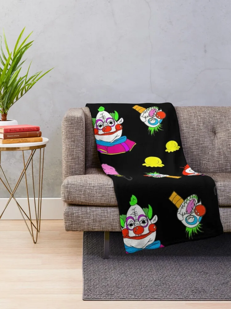 Killer Klowns from Outer Space Throw Blanket blanket for baby