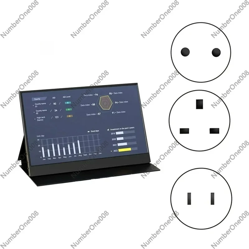 

Портативный игровой монитор 1920x1080 с USB-C и HDMI для ноутбуков, ПК, Switch, PS4, Xbox, телефонов, 15,6 дюймов, с защитой зрения, для путешествий