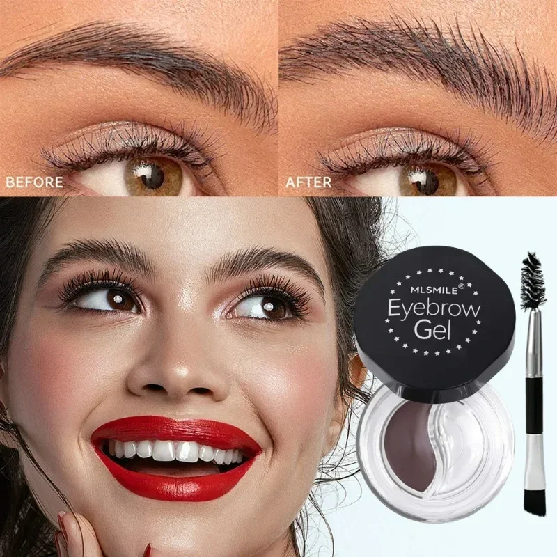 Crema de tinte multifunción para cejas con cepillo, jabón de estilo para cejas salvajes, juego de Gel para dar forma a las cejas duradero, Cosméticos de maquillaje