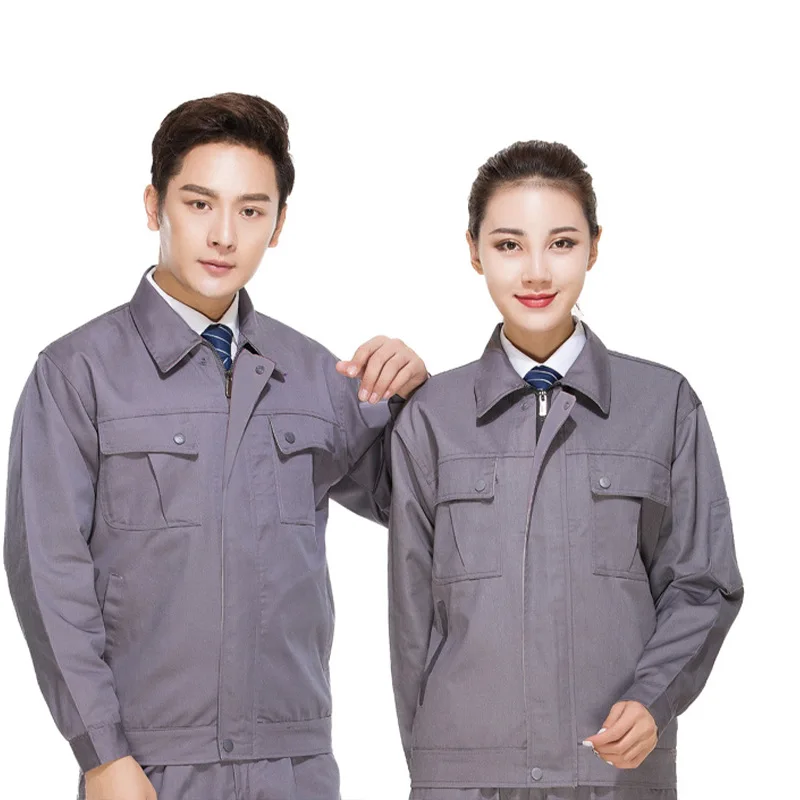 Work Clothing For Mens Plain Color Durable Worker Uniforms Factory Workshop Auto Repairmen Working Coveralls Labor Uniforms 5xl