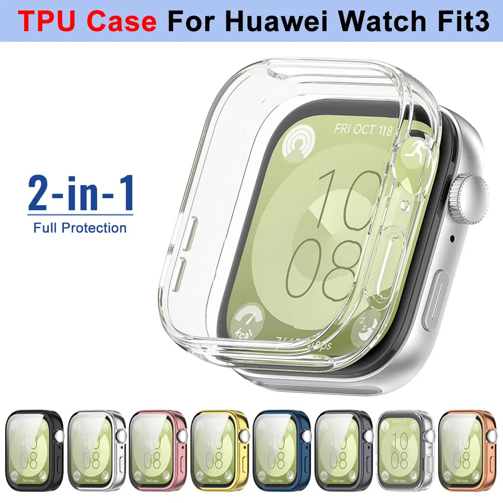 For Huawei Watch Fit3 TPU Screen Protector Cover Smart Accessories Watchband Case Protective Shell For Huawei Watch Fit 3 Cases