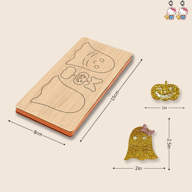 SIZZIXDIES 1piece 2-inch ghost wooden cutting dies suitable for most machines