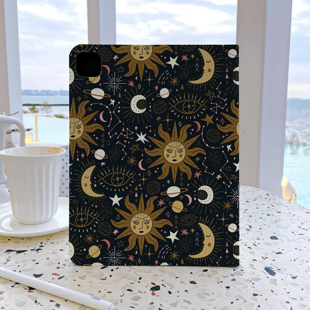 Universe Stars Sun Moon ipad case For Apple Air 10.9 iPad Pro 2020 Cover for iPad 10.2 11 12.9 2021 Mini 6 Case with Pen holder