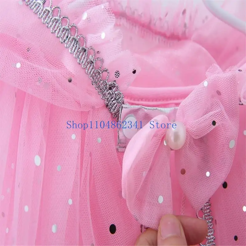 5asd Girls Sequins Princess Cloak Hooded Halloween Costume Cosplay Fancy
