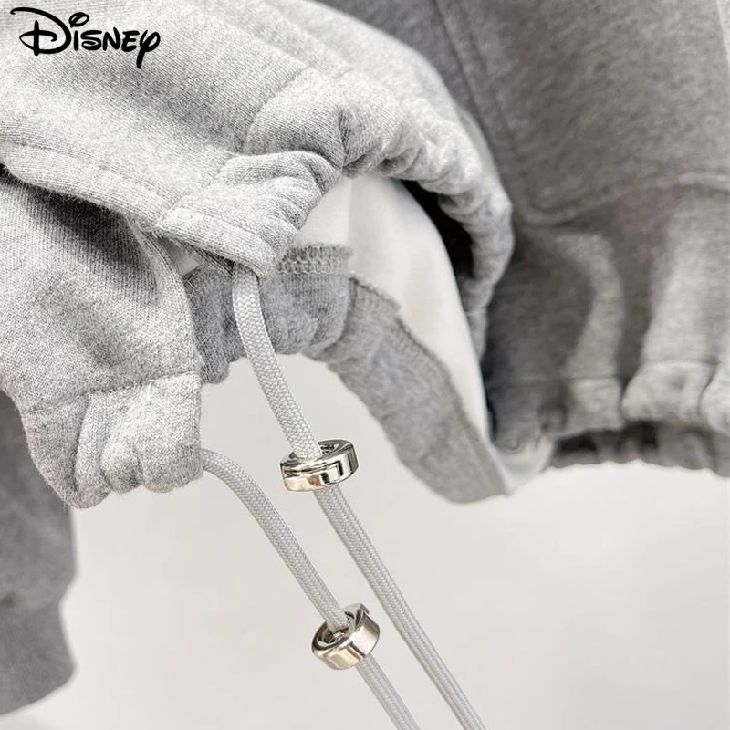 Disney nueva llegada Top moda Otoño algodón suelto Ins Casual dibujos animados bordado Mickey Mouse sudaderas con capucha de manga larga