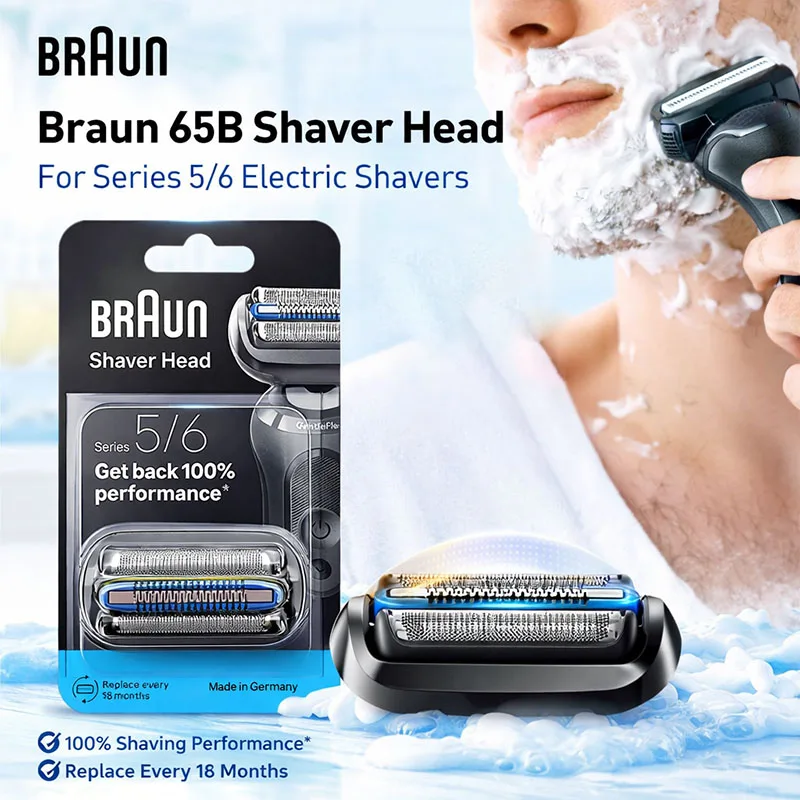 Braun 65B Shaver head reciprocating replaceable electric shaver head compatible with 52-A1200s 53-A10012s 52-W4000cs 52-W1320vs