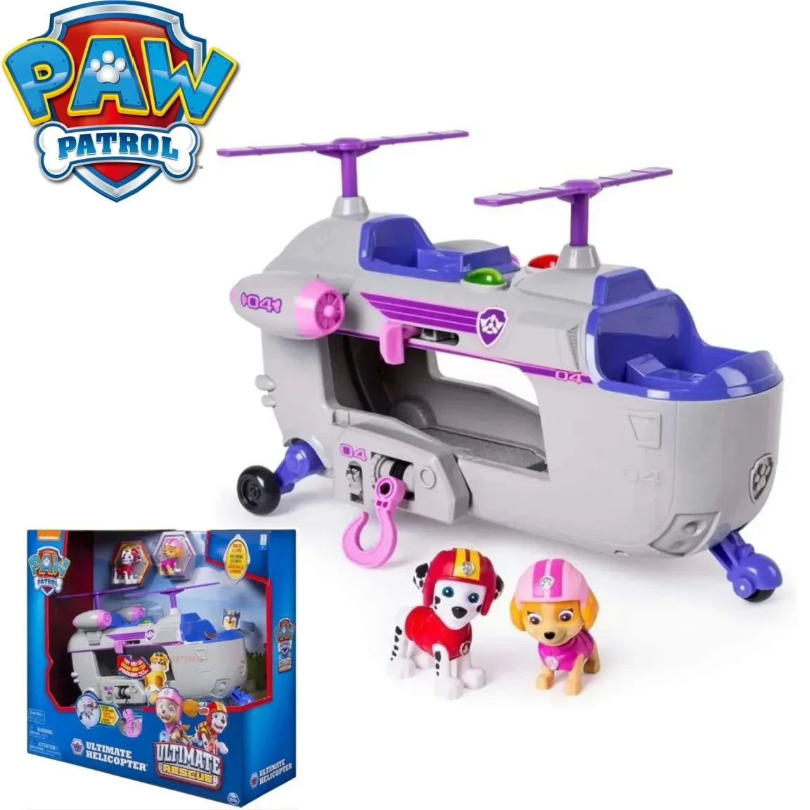 

Paw Patrol Hot Toy Ultimate Helicopter Emit Sound And Light Dog Rescue Patrol Vehicle Anime Action Figure Doll Model Toy Gifts