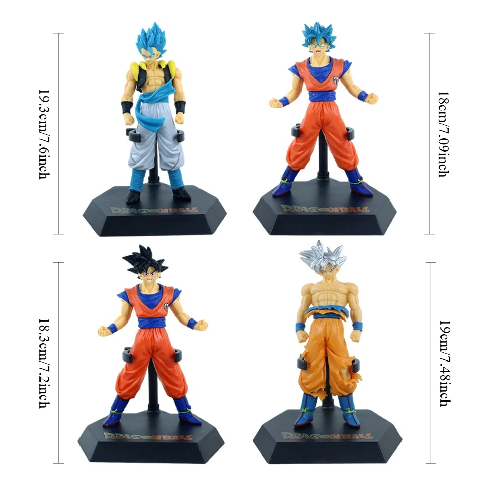 18-19cmAnime Dragon Ball Z Figure Super Saiyan Goku Vegeta Tien Shinhan Vegetto Action Figure Pvc Statue Collection Model Toys