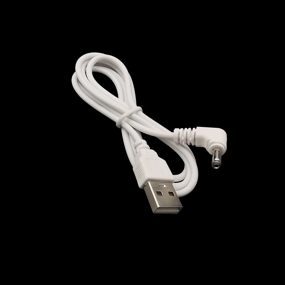 5V USB 2.0 Type A Male to 3.5x1.35mm DC Power Male Plug Elbow Right Angle Charging Wire Cable USB Cord Connector White 100CM