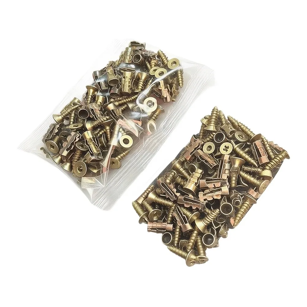 Short Expansion Screws Sized For M6x14 and 4x16 for Reinforcing Cabinet Hinges and Resolving Stripped Thread Issues