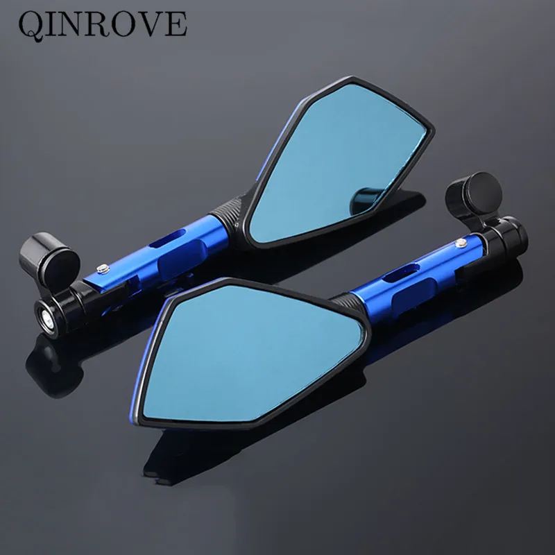 8 10MM Motorcycle Rearview Mirror Aluminum Alloy Blue Glass Side Mirror Universal For Yamaha FZ1 Tenere 700 FZ25 FZ8 MT07 MT09