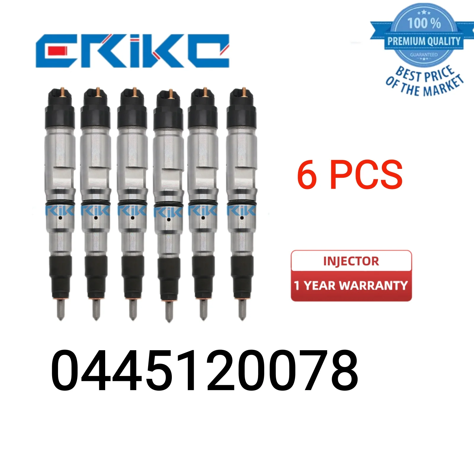 6 PCS 0445120078 Diesel Part Injection 0 445 120 078 Auto Engine Injector 0445 120 078 car injector for Golden Dragon Wuxi Sida