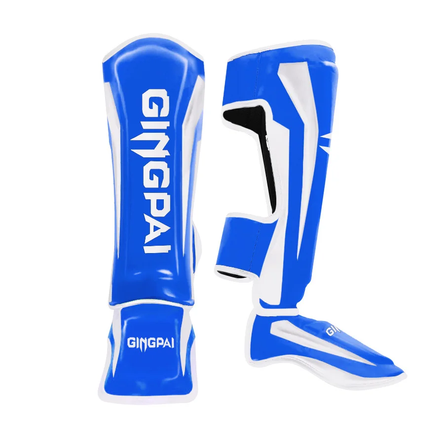 Dickere Boxen Schienbeinschoner PU-Leder schützen Leggings Ausrüstung Kampfkunst Muay Thai Bein Taekwondo Füße Knöchel Karate Schutz – Detail 11