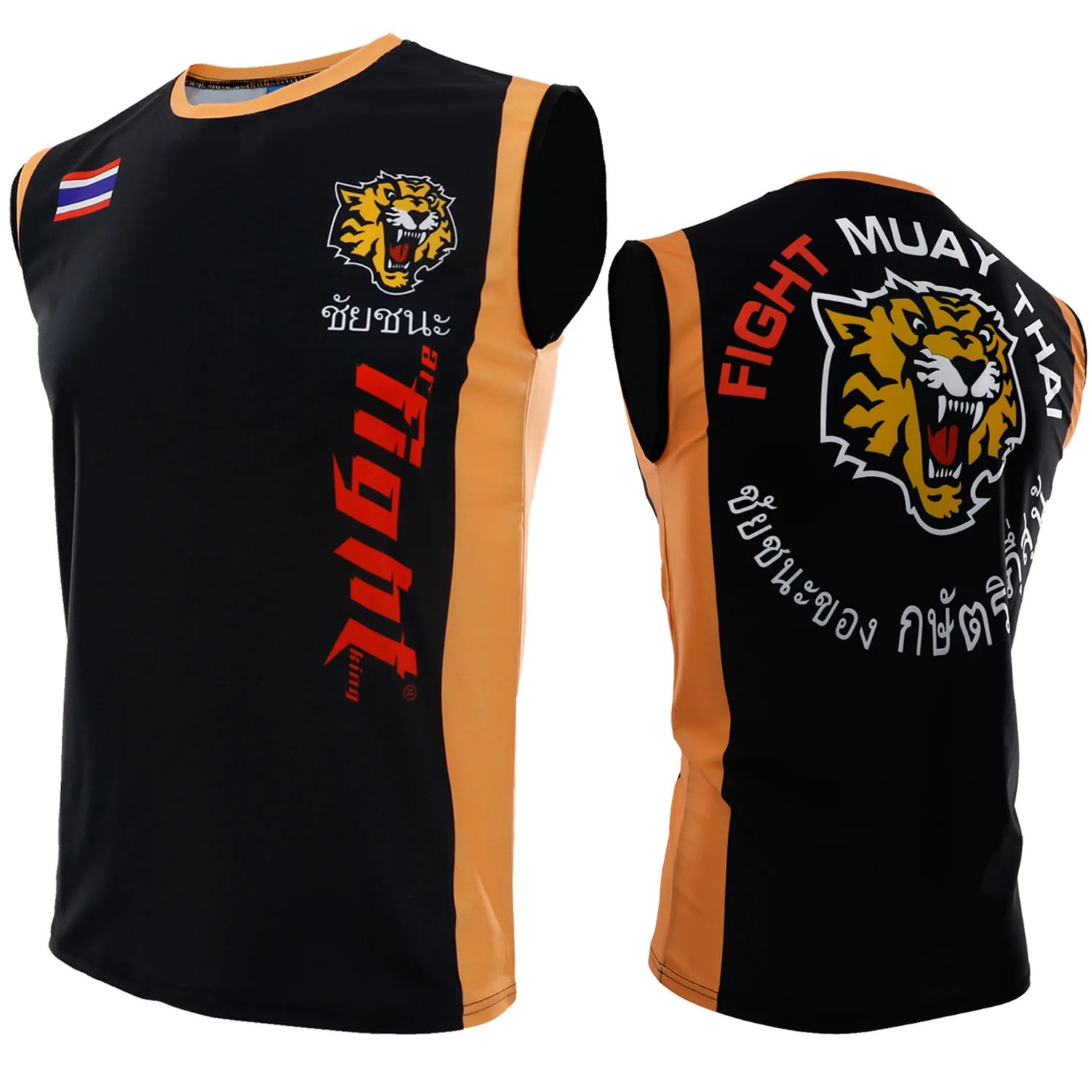 Tiger Boxing T Shirt Sleeveless Vest Tank Top Rashguard Jiu Jitsu Men Women MMA Muay Thai T-Shirt BJJ Kickboxing Fight Jerseys