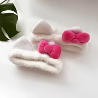 3PCS White Pink Plush Hair Set, Cat Ear Headband & Scrunchies, Cute Fuzzy Hair Accessories, Stylish Daily Hair Decor - Image 2