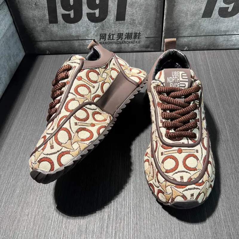 

Мужская спортивная повседневная обувь на осень-зиму, стелька на толстой подошве, увеличивающая рост, модная модная обувь для папы на закрученной подошве A10