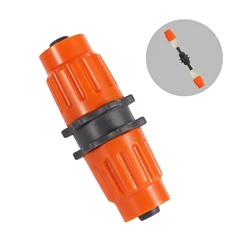 Pipe Locking Fitting Retractable Tube 8/11mm Hose Fittings 3/8 Inch Hose Repair Fittings Garden Irrigation Hose Fittings Orange