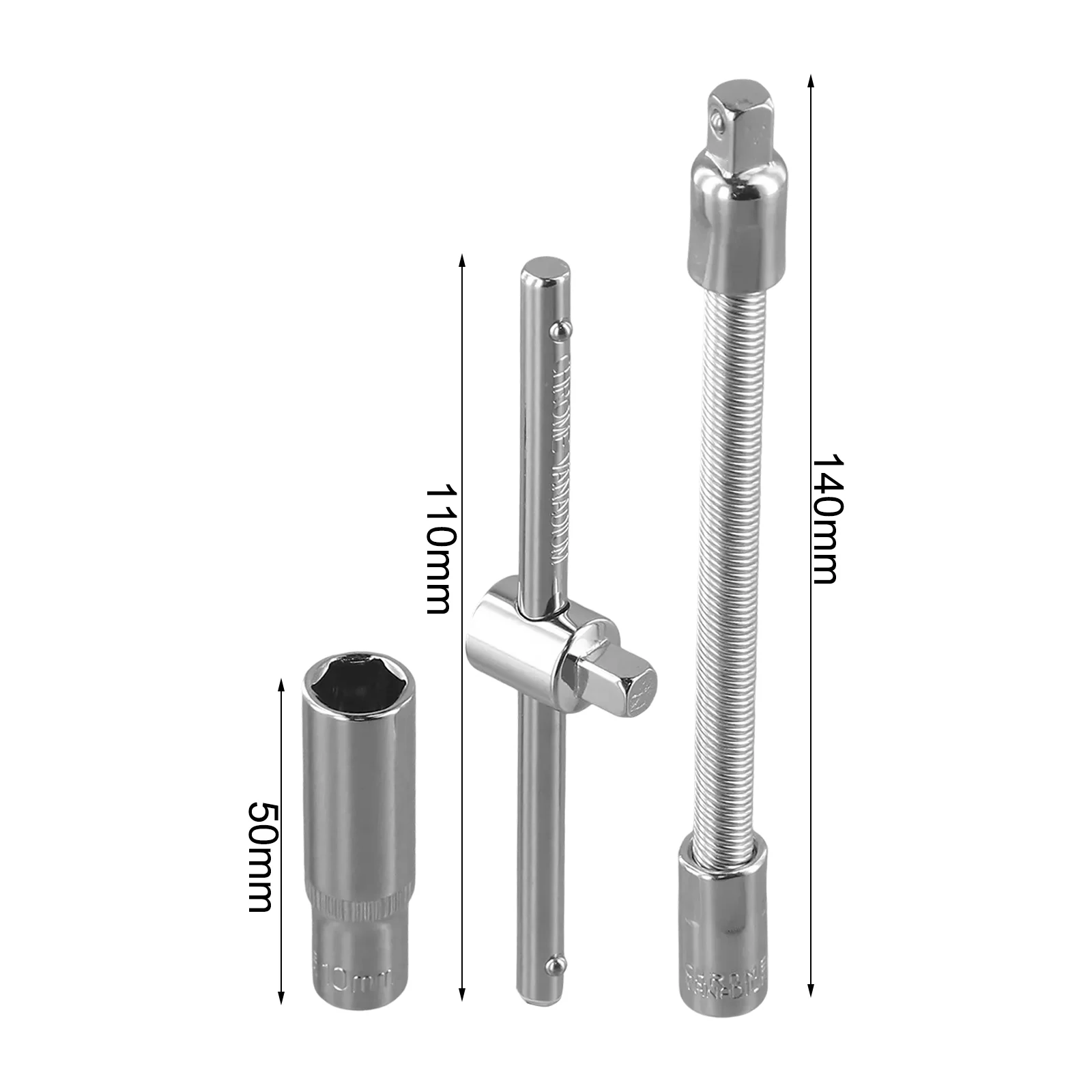 Socket Extension Bar Set 34pcs 1/4 Drive Ratchet Socket Extenders with Anti Slip Design Great for Working in Confined Spaces