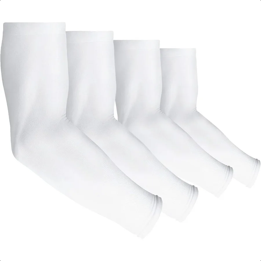 4 pares de mangas de braço com proteção solar UV para homens e mulheres, capa de braço UPF 50 para beisebol, ciclismo, basquete