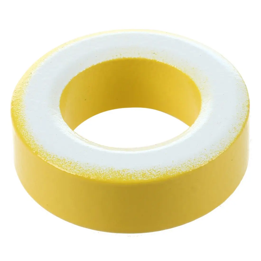 Precision Made - 2 Pcs 33mm x 19mm x 11mm Yellow White Iron Core Ferrite Rings Toroid