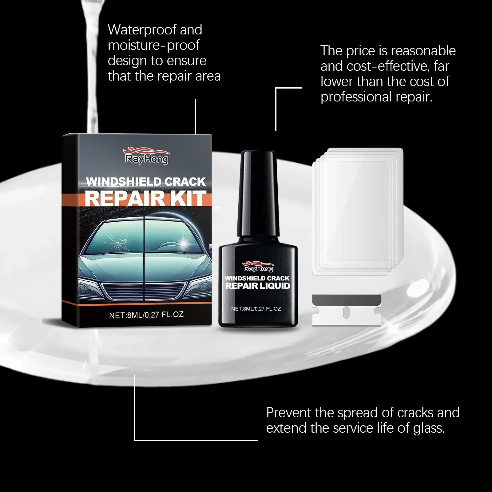 The Tools Used in The Windshield Can Clearly Display The Perfect Side of Car Windshield Crack Repair Tools Are Effective