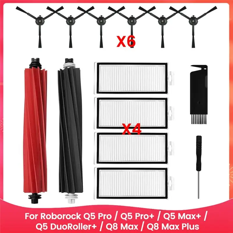 

Аксессуары для пылесосов Roborock Q5 Pro / Q5 Pro+ / Q5 Max+ / Q5 Duoroller+ / Q8 Max / Q8 Max Plus: щетки и фильтры