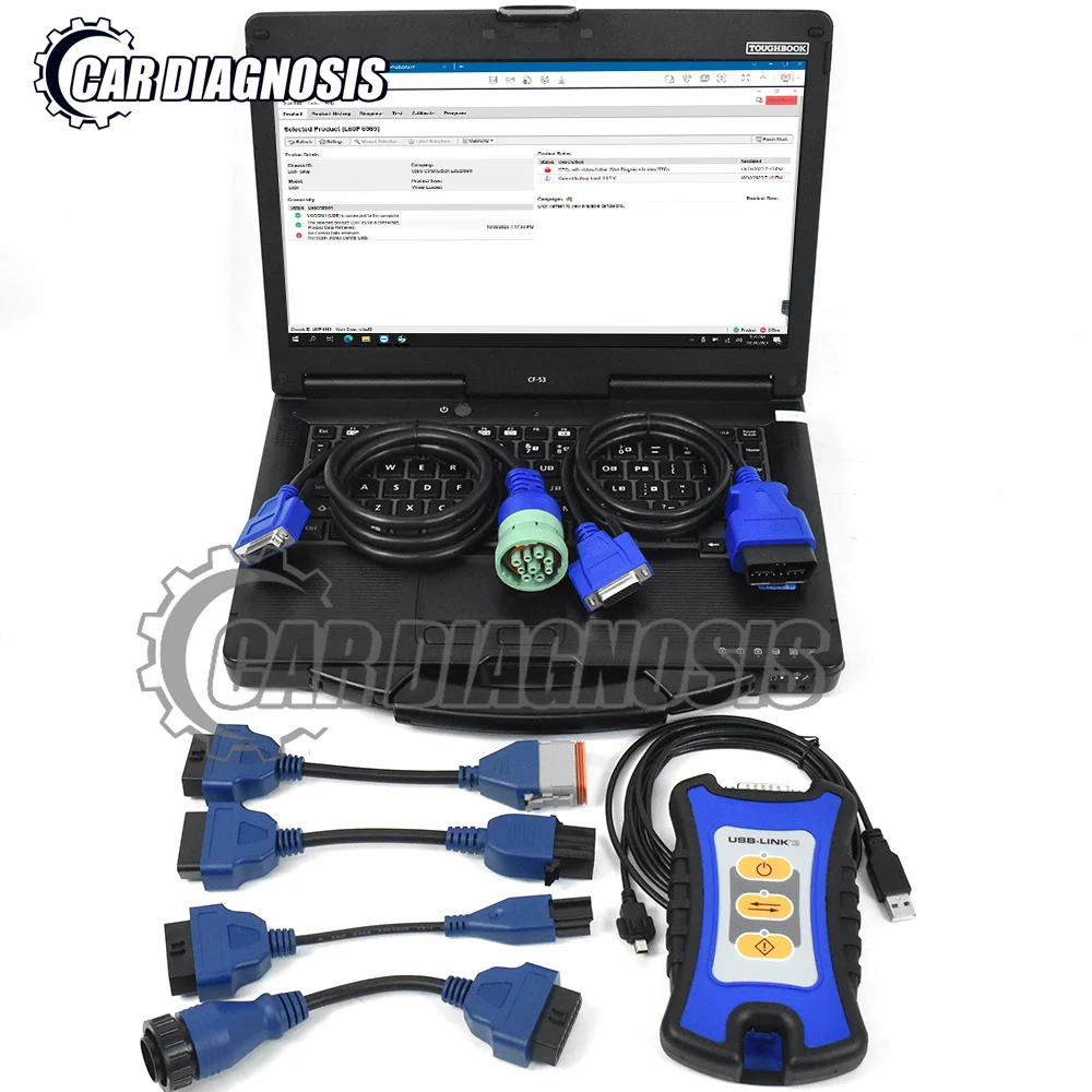 CF53 Laptop For NEXIQ3 USB Link BT Heavy Duty Truck OBD2 For nexiq 3 Version OBD Fault Detector Diesel Engine Diagnostic tool