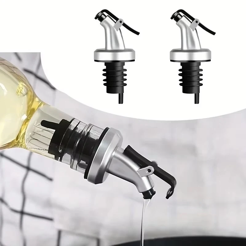 1-12Pcs Leakproof Bottles Stopper Food Grade Rubber Seal Wine Pourer Locks Plug For Olive Oil Soy Sauce Home Kitchen Bar Tools
